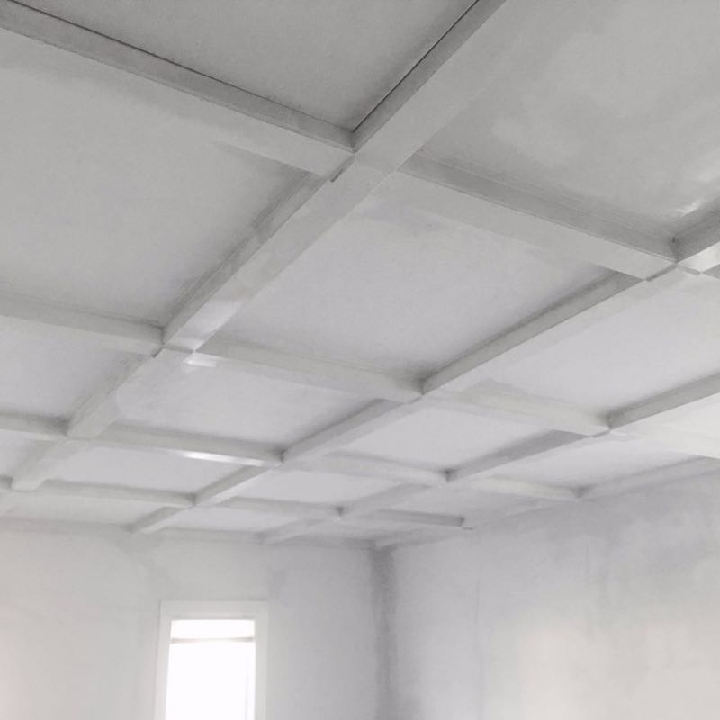 White coffered ceiling